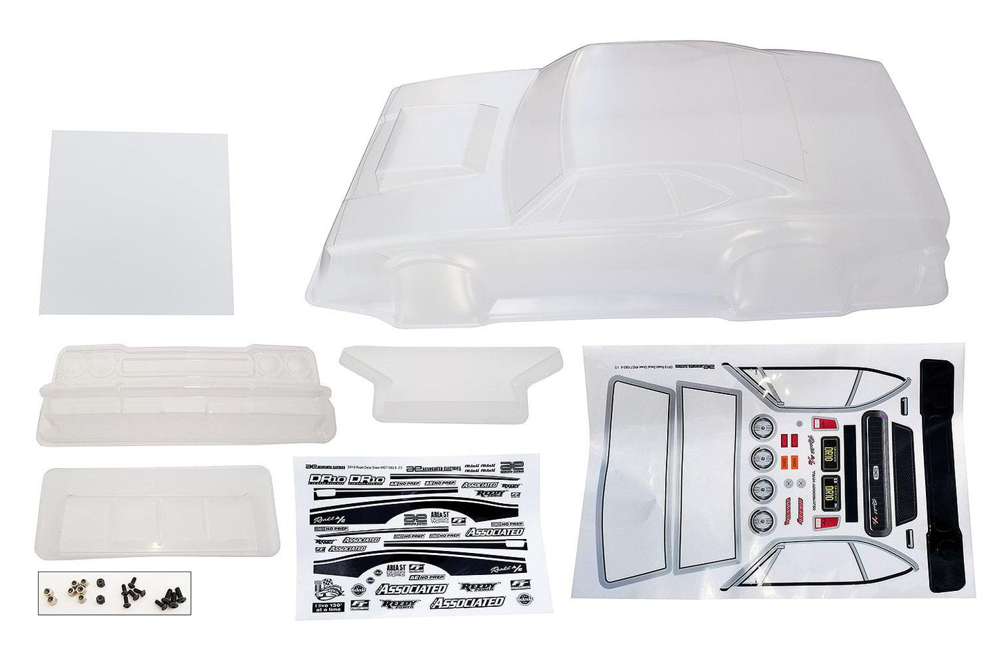 Axxociated 71082 DR10 Reakt Drag Body Clear