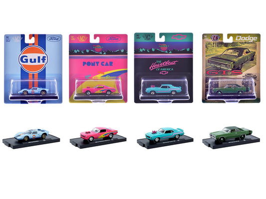 "Auto-Drivers" Set of 4 pieces in Blister Packs Release S07 Limited Edition to 7500 pieces Worldwide 1/64 Diecast Model Cars by M2 Machines free shipping USA