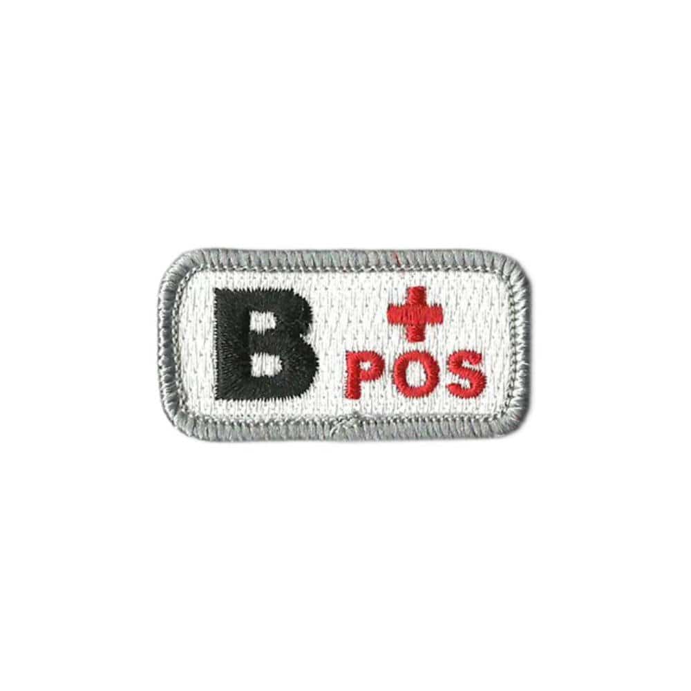 B+ Blood Type Medic Patch with Hook Fastener