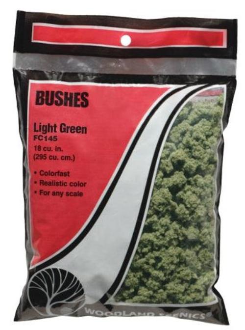 Woodland Scenics FC145 Bushes Clump Foliage Light Green Bag Train Scenery