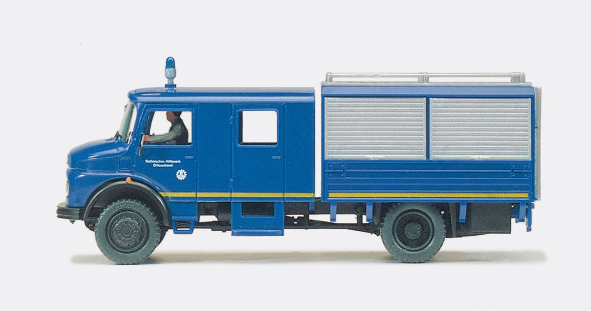 Preiser 37000 HO Scale THW Mercedes MKW Special Vehicle