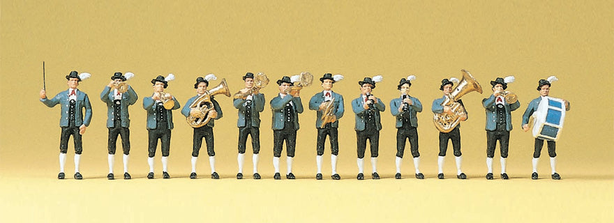 Preiser 10250 HO Scale Bavarian Band Figure Set pkg(12)
