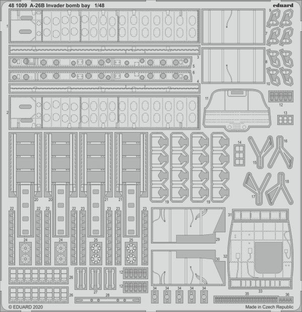 Eduard 481009 1/48 Aircraft- A26B Invader Bomb Bay for ICM