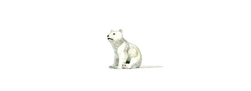 Preiser 29500 HO Scale Baby Polar Bear Animal Figure