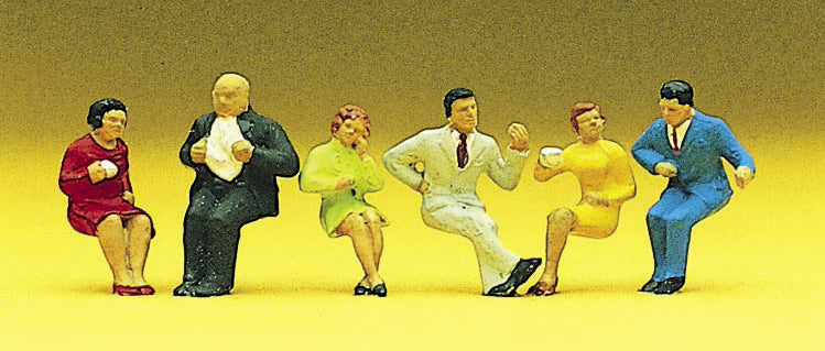 Preiser 10103 HO Scale Seated Diners Figure Set