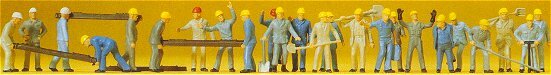 Preiser 14403 HO Scale Railroad Personnel Track Workers