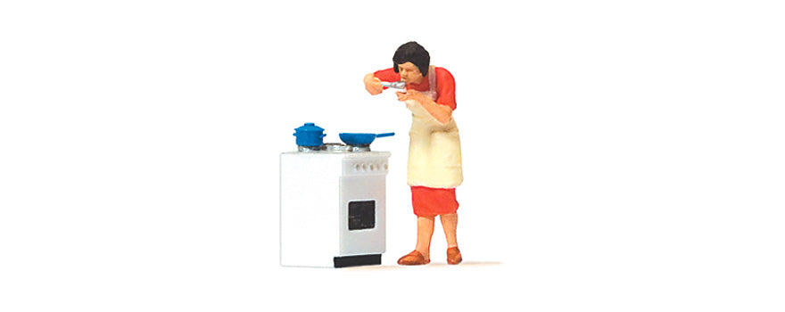 Preiser 28137 HO Scale Tasting the Dinner Figure