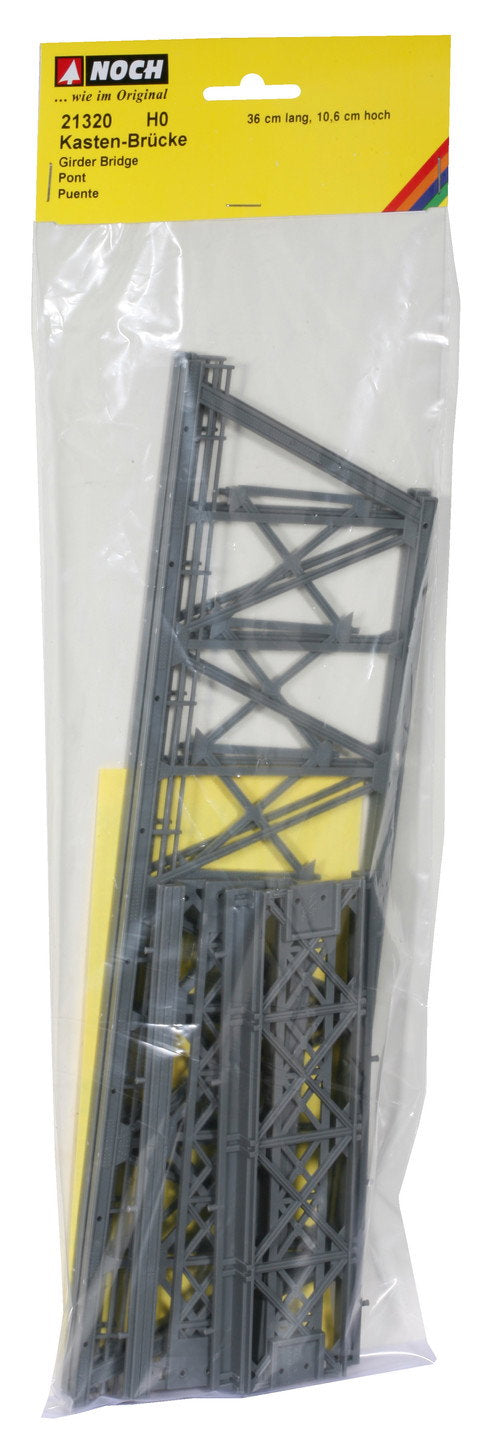 Noch 21320 HO Scale Thru Truss Bridge, 35.6 x 5.7 cm
