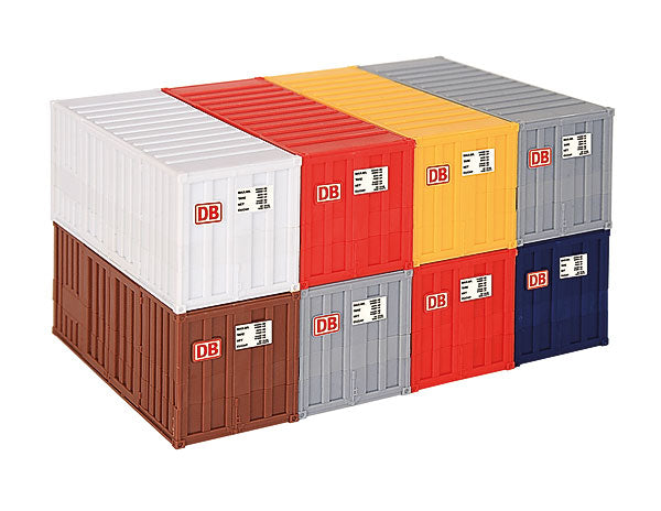 Kibri 10924 1/87 20 ft Container 8-Piece Set Model Kit