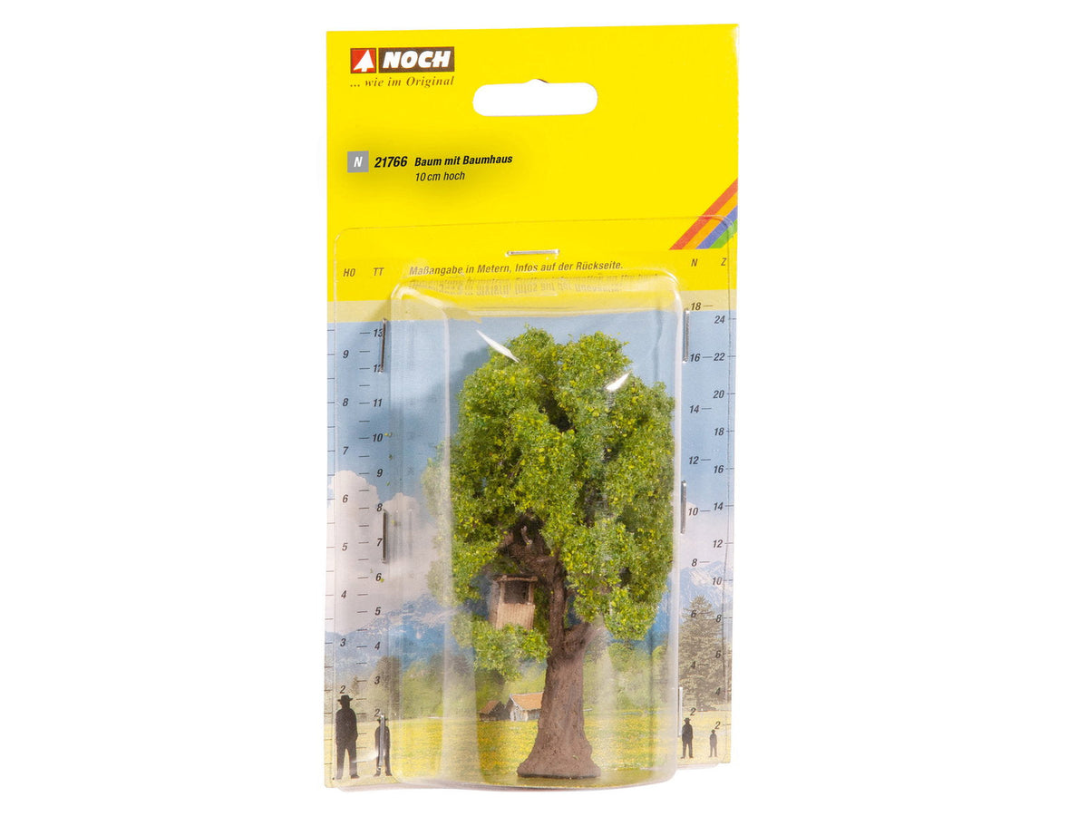 Noch 21766 N Scale Tree with Tree House, Assembled, 15 cm