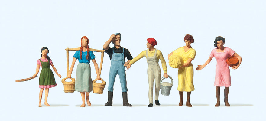 Preiser 14083 HO Scale People on the Farm #2 Figures (6)