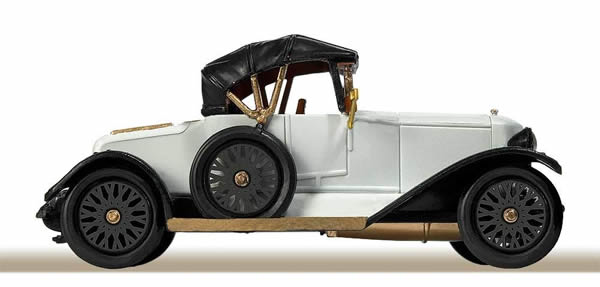 Busch 9987010 HO Scale 1914 Austro-Daimler 18/32 Convertible - Assembled -- Top Up (white, black)