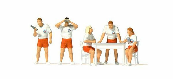 Preiser 10691 HO Scale Lifeguards/Water Rescue Service pkg(5)
