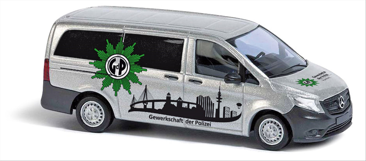 Busch 51191 HO Scale Mercedes-Benz Vito Police Union Van Model