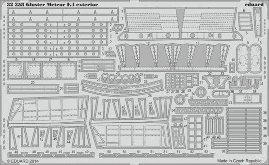 Eduard 32358 1/32 Aircraft- Gloster Meteor F4 Exterior for HKM