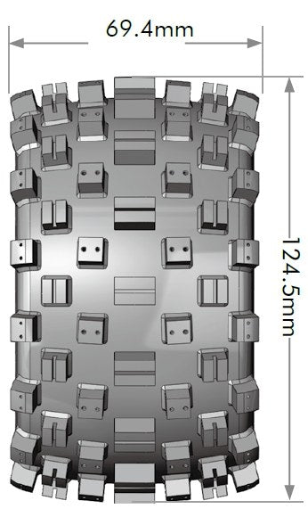 Louise RC MT-Rock Soft 1/10 2.8 Monster Truck Belted Tires 12mm, 14mm and 17mm hex LT3275SX