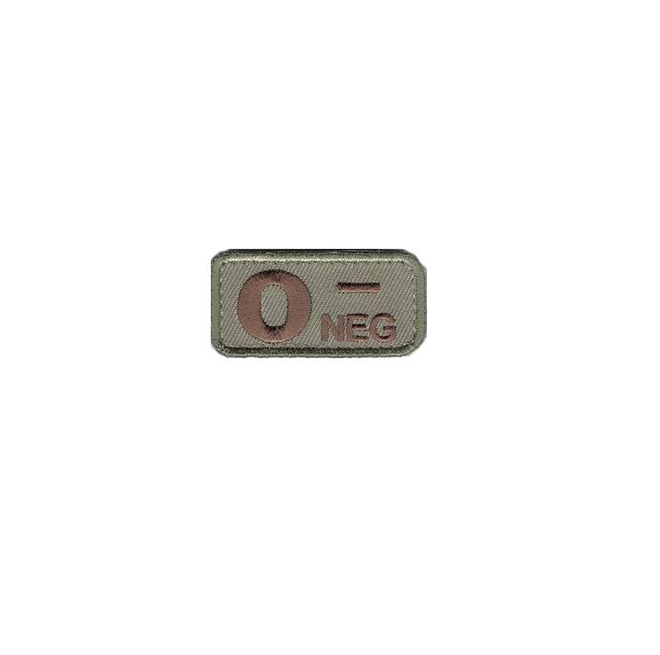 O- Blood Type OCP Patch with Hook Fastener