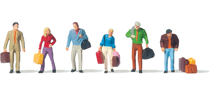 Preiser 79018 N Scale Walking Passengers Figure Set
