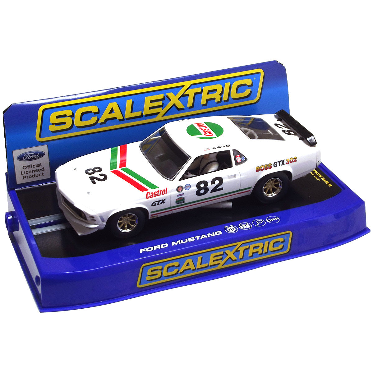 Scalextric C3538 1970 Ford Mustang Trans Am Boss 302 slot Car 1/32 DPR