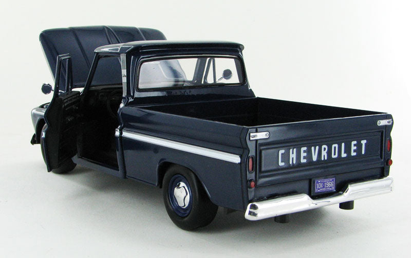 Motormax 73355AC-DBL 1/24 1966 Chevrolet C10 Pickup, Dark Blue