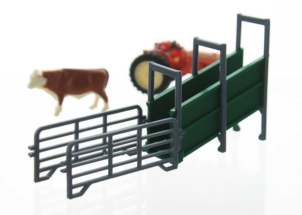3D To Scale 64-310-GR 1/64 – Livestock Loading Chute Green Trailer Height