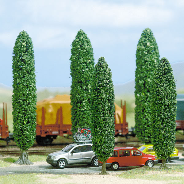 Busch 6228 A Scale Silver Poplar Trees -- 2-15/16 - 3-3/4" 7.5 - 9.5cm Tall (2)