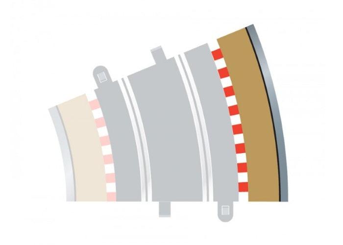 Scalextric C8224 1/32 Radius 3 22.5° Curve Outer Border (4) Slot Car Track
