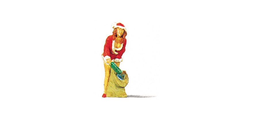 Preiser 29028 HO Scale Santa's Helper 2 w/Gift Sack Figure