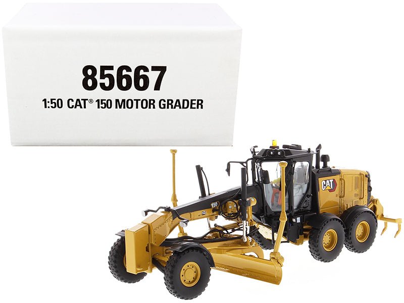 CAT Caterpillar 150 Motor Grader with Operator "High Line Series" 1/50 Diecast Model by Diecast Masters free shipping USA