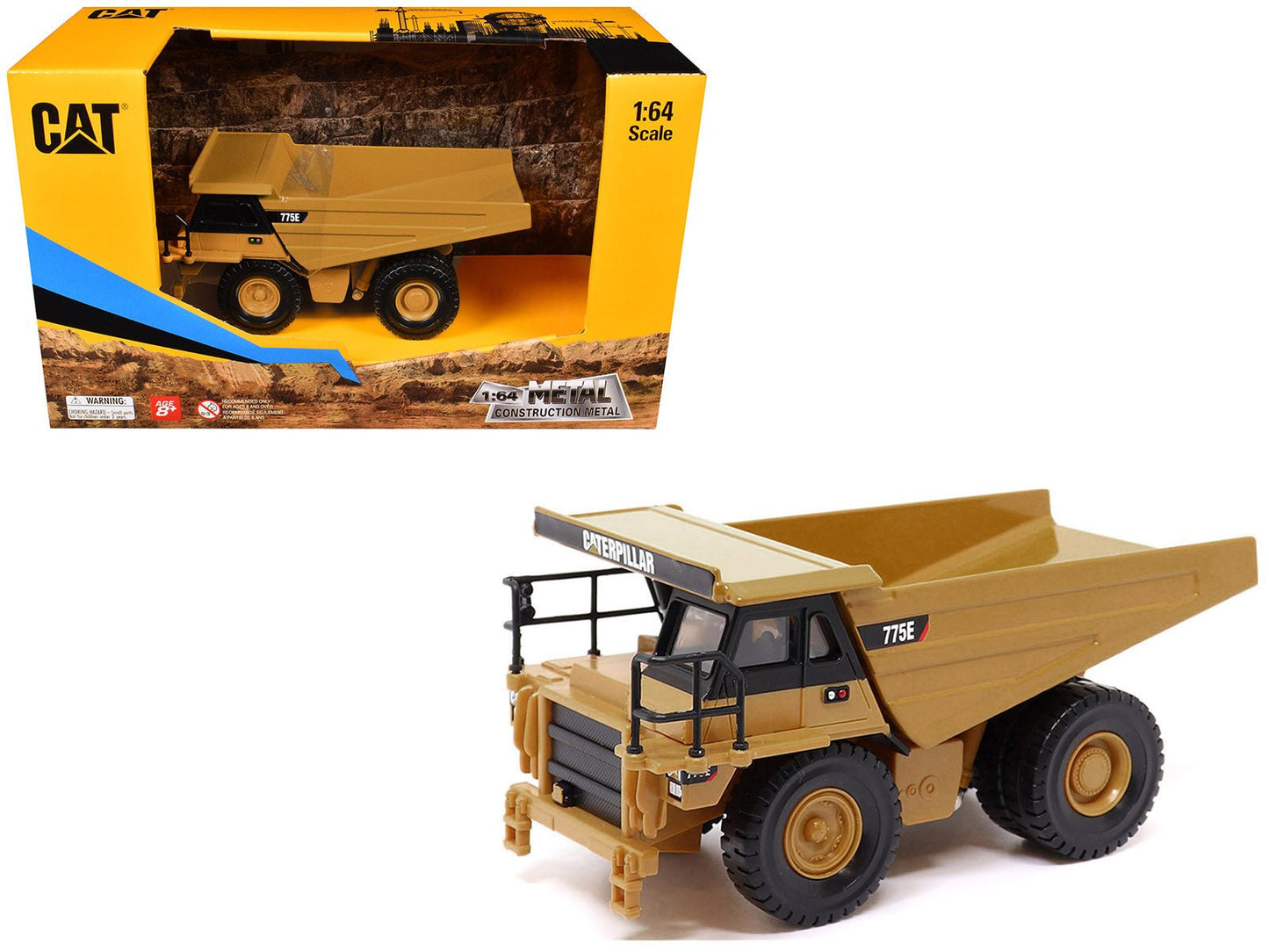 CAT Caterpillar 775E Off-Highway Dump Truck Yellow 1/64 Diecast Model by Diecast Masters free shipping USA
