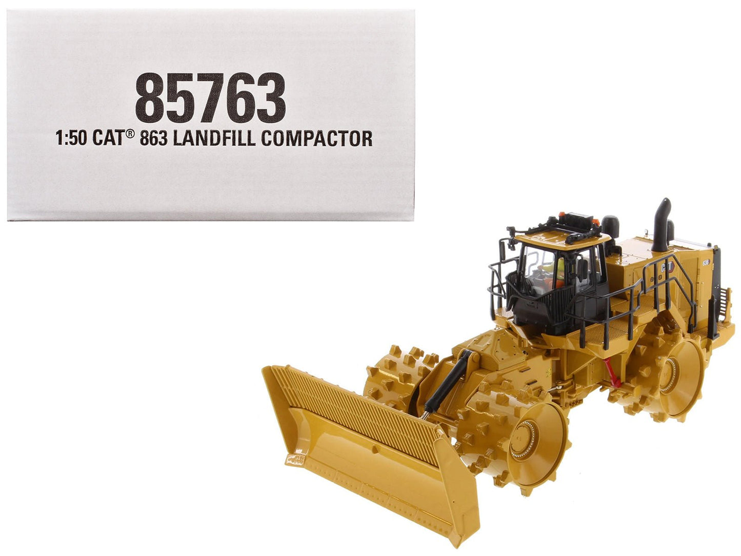 CAT Caterpillar 836 Landfill Compactor Yellow "High Line" Series 1/50 Diecast Model by Diecast Masters free shipping USA