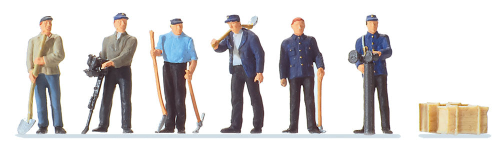 Preiser 10602 HO Scale Standing Track Workers Figure Set