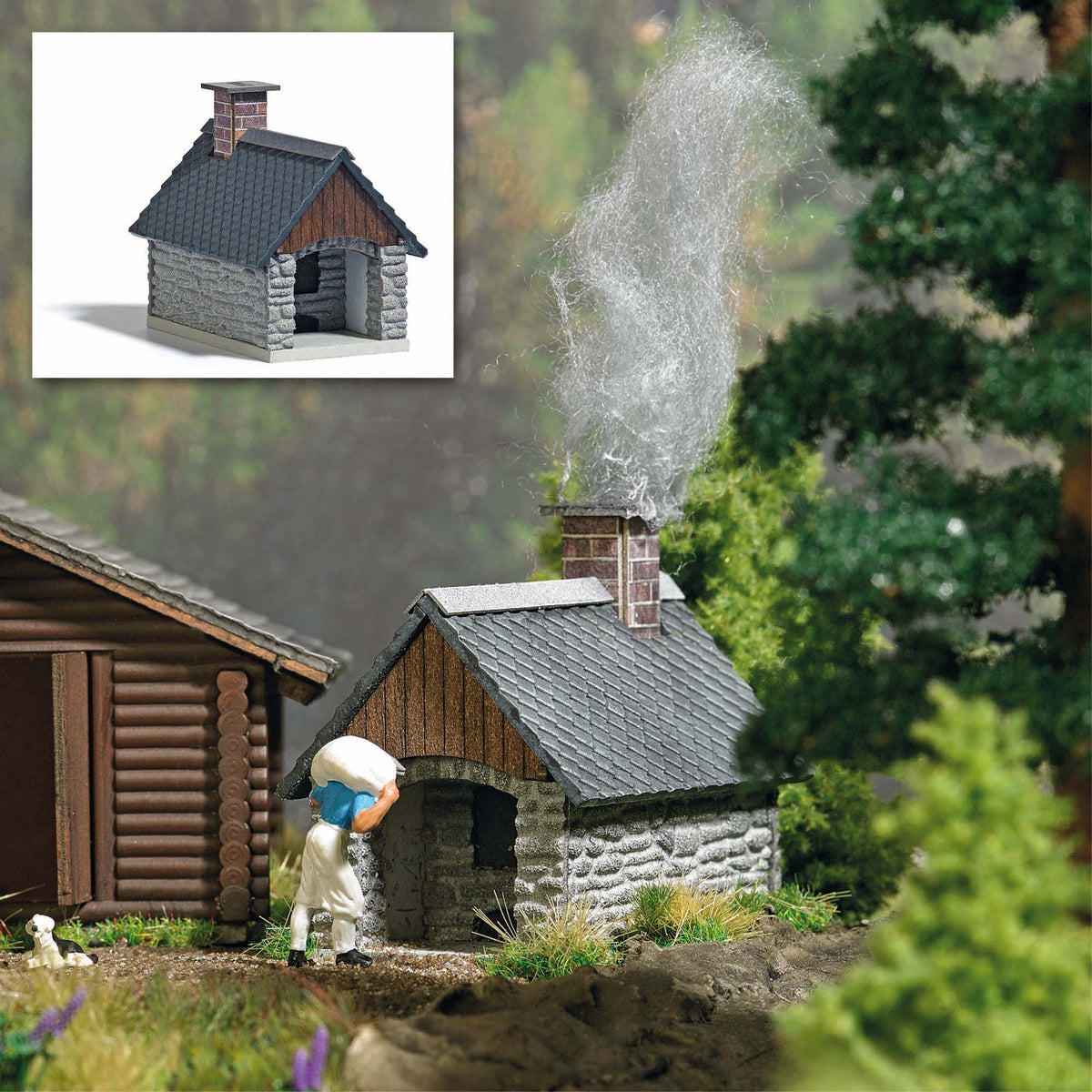 Busch 1384 HO Scale Bakehouse Laser-Cut Kit