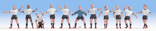 Noch 15965 HO Scale German Soccer Team -- pkg(11)