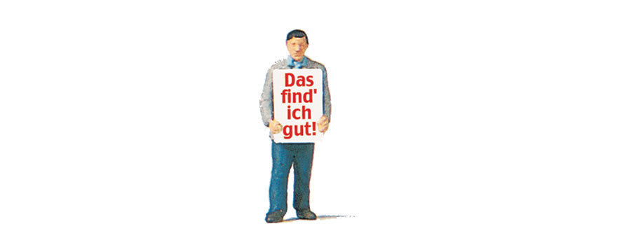 Preiser 29049 HO Scale Sandwich Board Man Figure