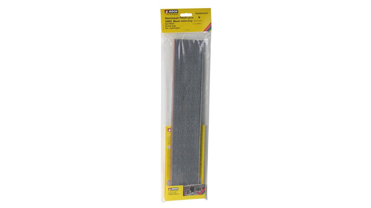 Noch 34855 N Scale Extra-Long Wall, Gray Brick