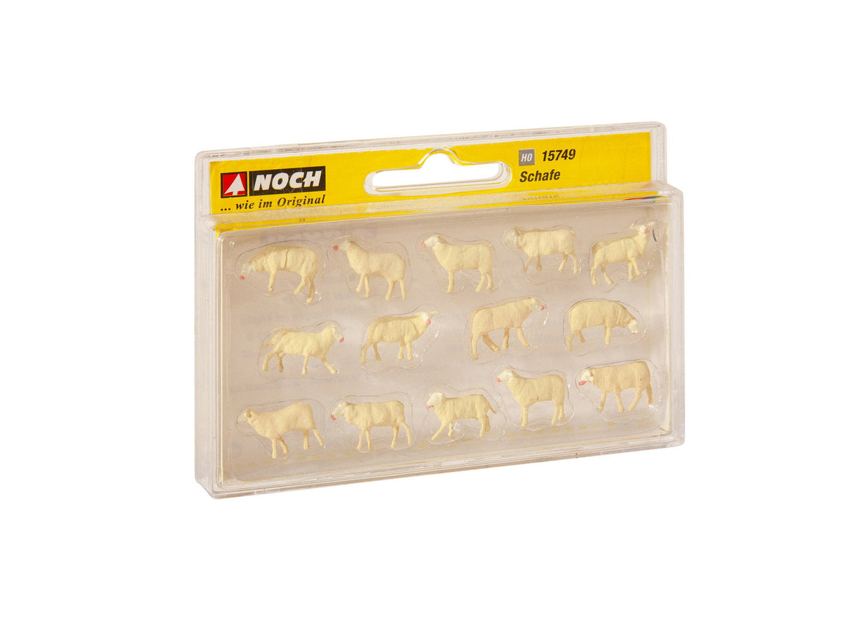 Noch 15749 HO Scale Sheep Figure Set, pkg(14)
