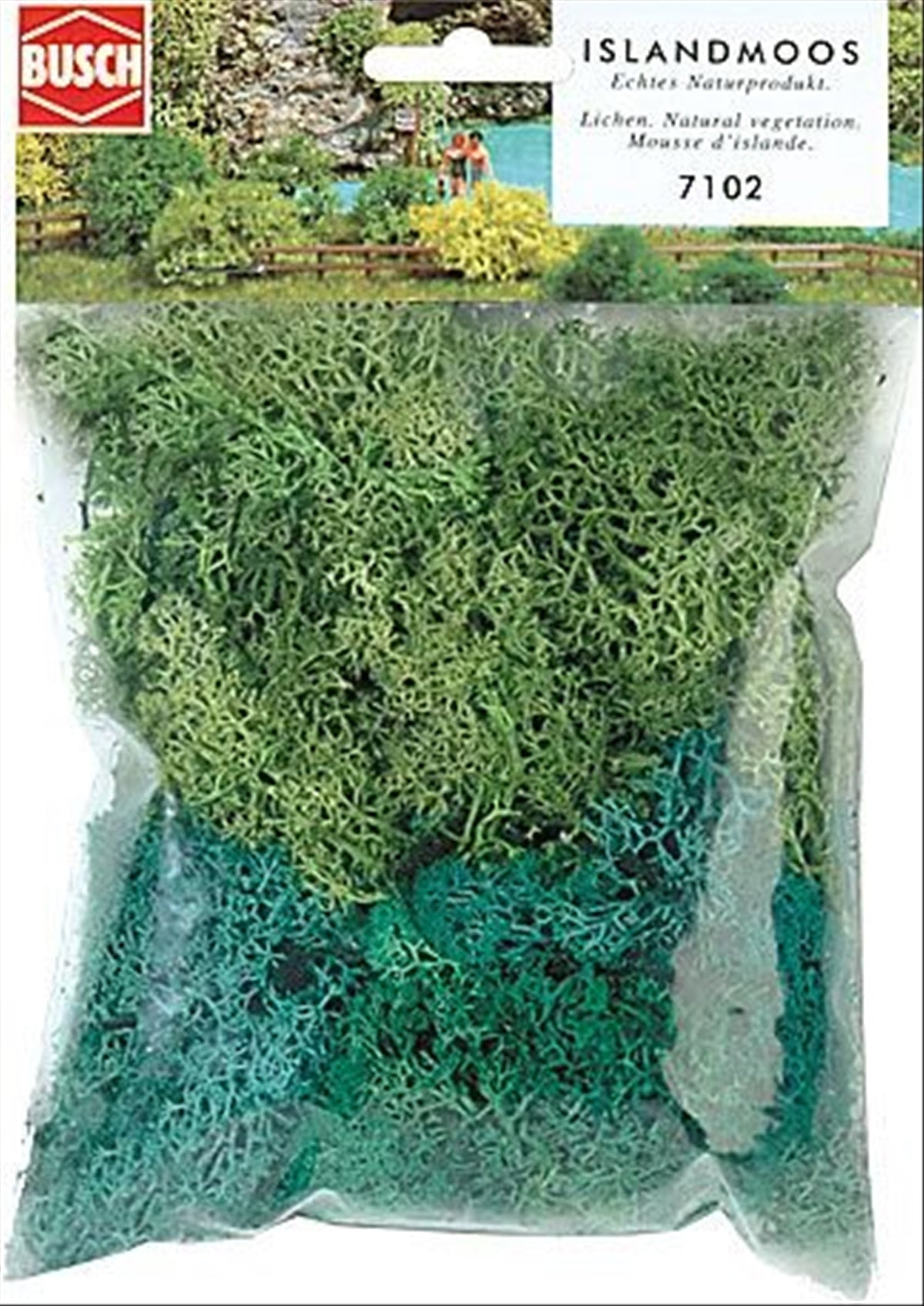 Busch 7102 All Scale Lichen, Light & Dark Green 35g