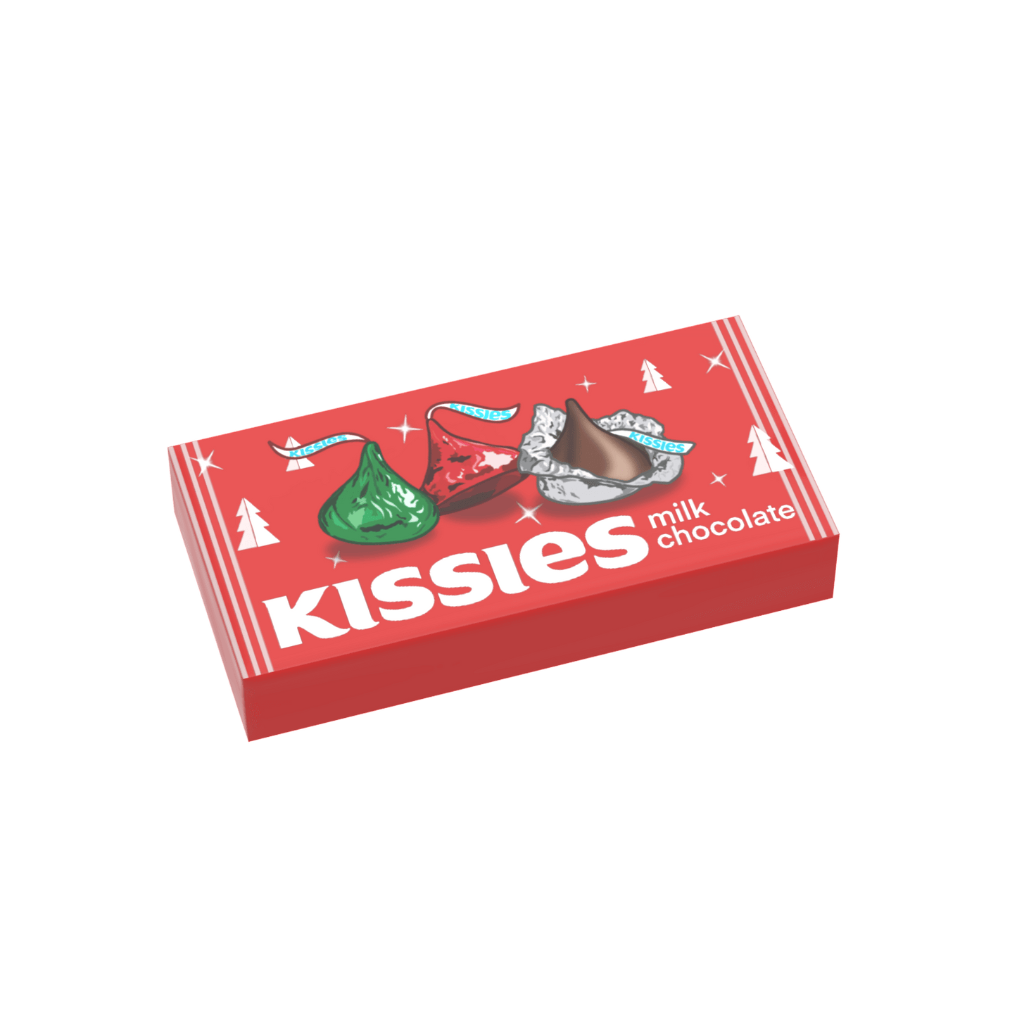 Christmas Chocolate Kissies Candy - Custom Printed - Made Using a LEGO® Part