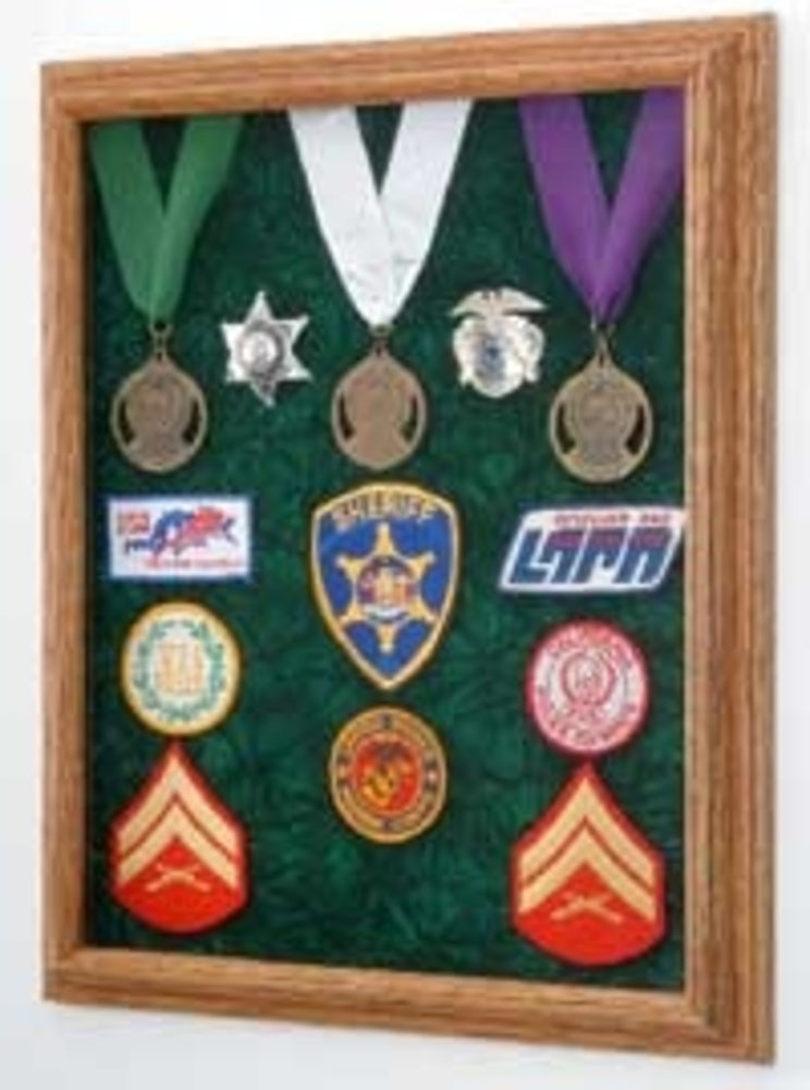 Awards Display Case, Military Medal Display case-Walnut