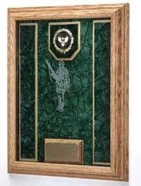 Awards Display Case, Military Awards shadow Box - Walnut