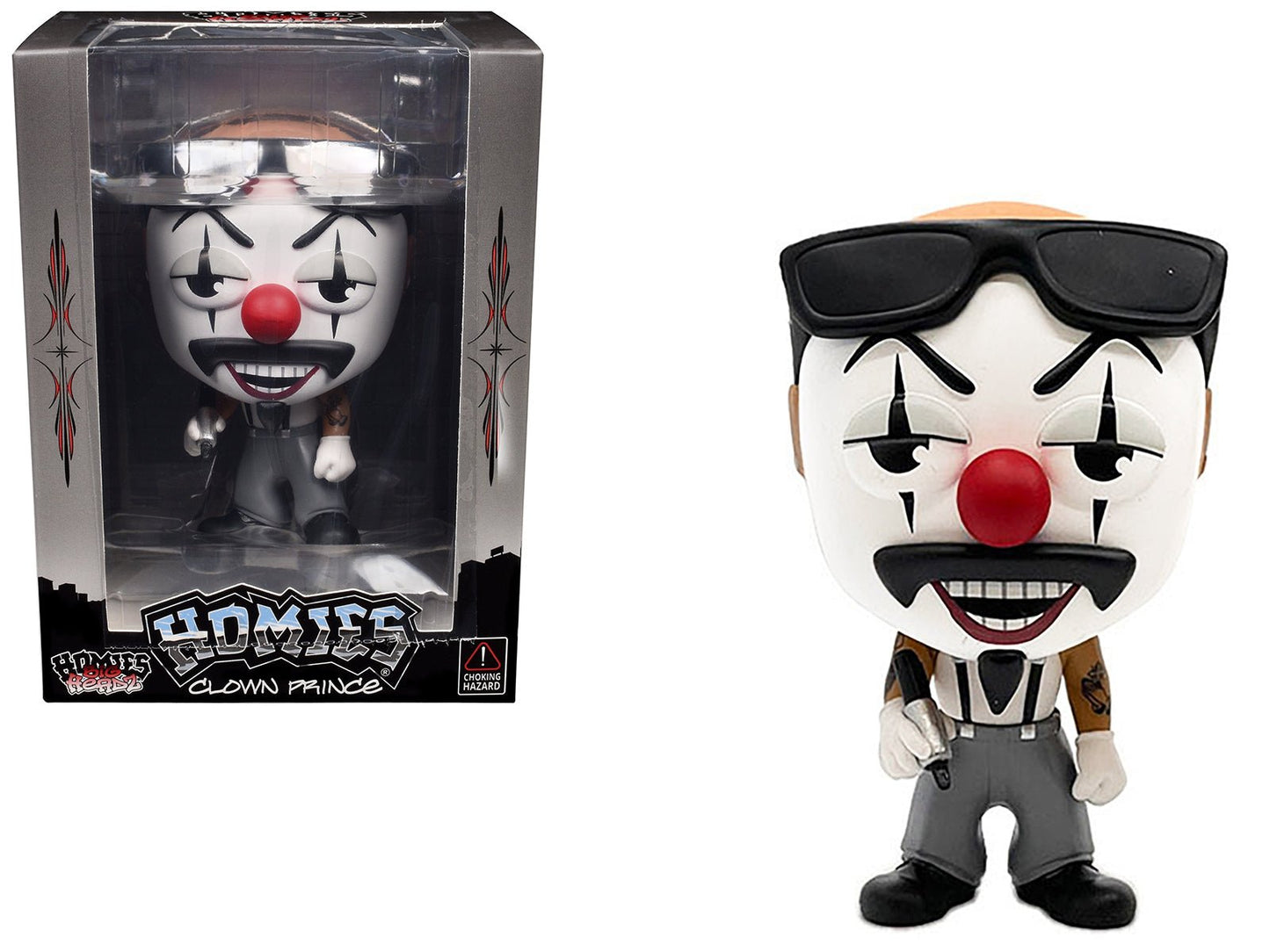 Clown Prince 4.5" Figure "Homies Big Headz" Series 4 model by Homies free shipping USA