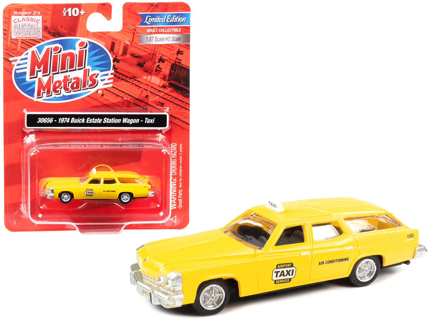1974 Buick Estate Station Wagon Taxi Yellow 1/87 (HO) Scale Model by Classic Metal Works free shipping USA