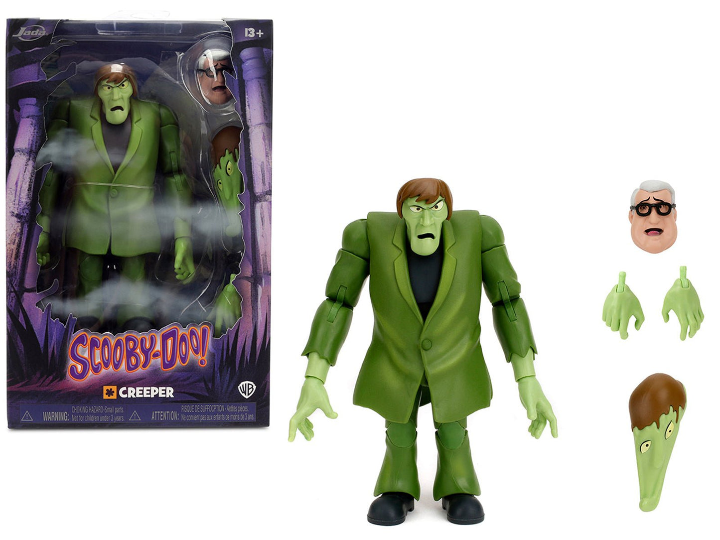 Creeper 6" Moveable Figure with Accessories and Alternate Head and Hands "Scooby-Doo!" Franchise Model by Jada free shipping USA