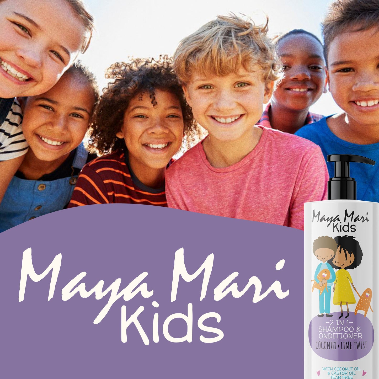 Maya Mari Kids - Curly Hair Kids Ultimate Curls 2-Piece Set - 2-in-1 Shampoo and Conditioner and Leave-In Conditioner by Los Angeles Brands