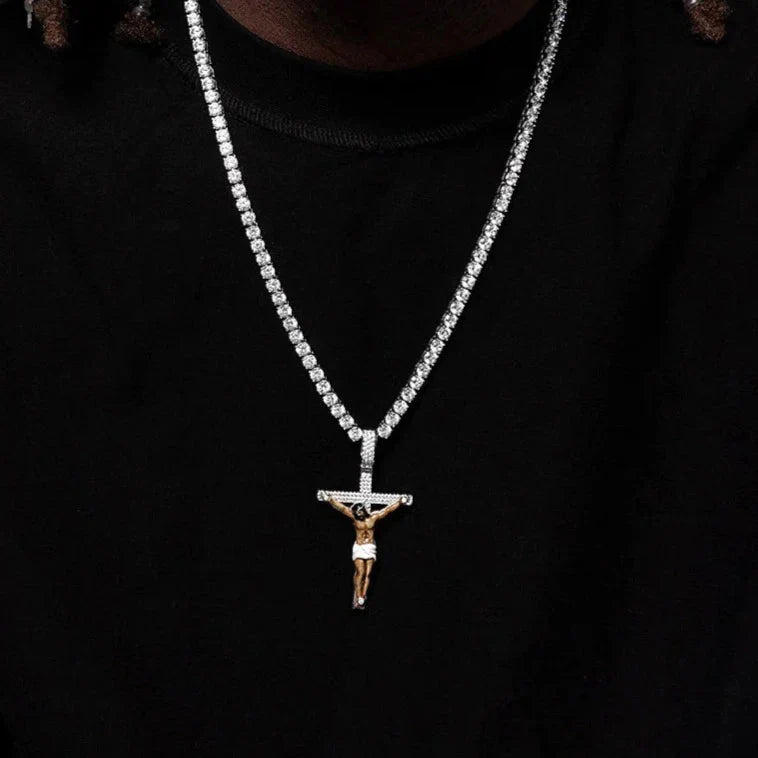 Custom Enamel Crucifix Pendant in 925 Sterling Silver by Bling Proud | Urban Jewelry Online Store