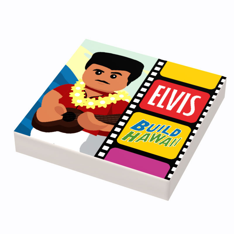 Elvis Blue Hawaii Music Album Cover (2x2 Tile) - B3 Customs