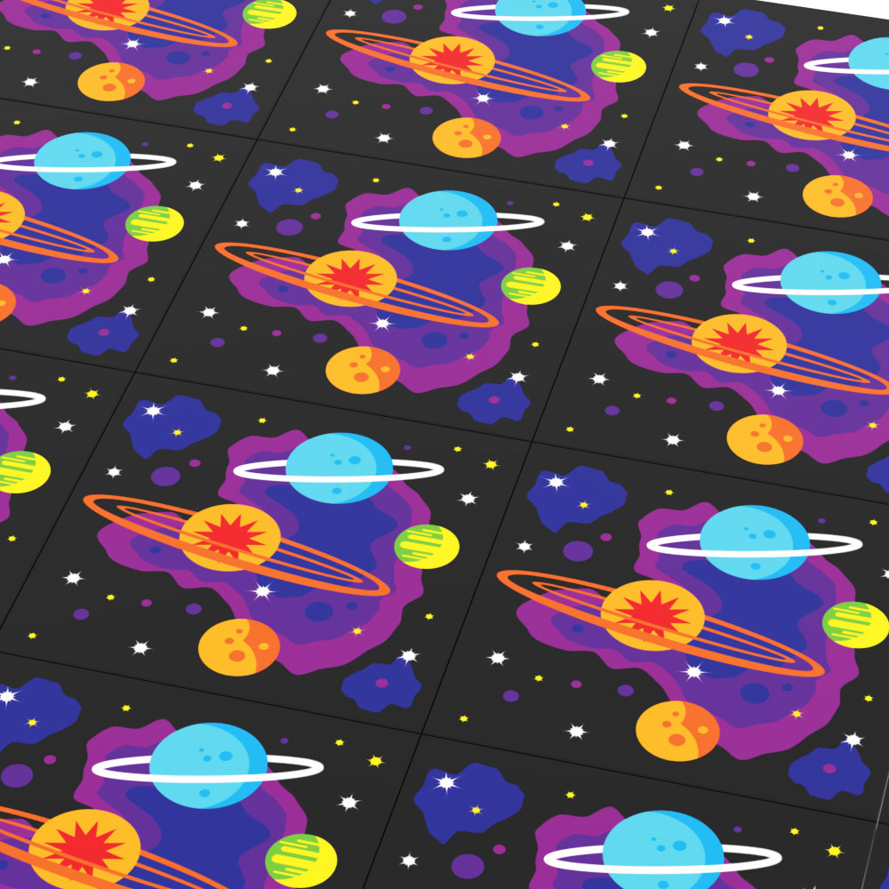 80's Arcade Carpet (Planets) 6x6 Tile