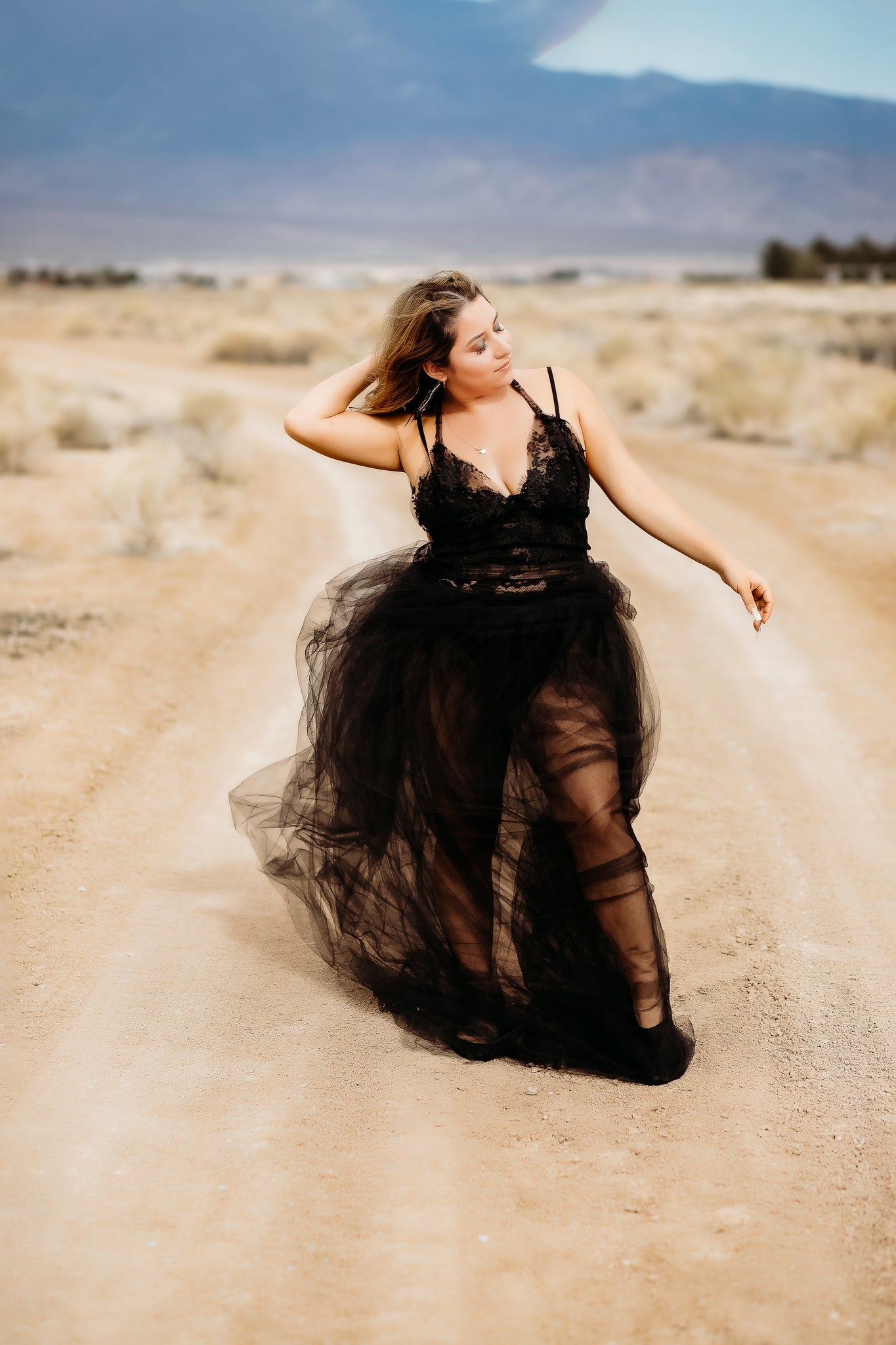 DARK DALIAH Flowing Tulle Dress Dream by AkitaArigatosonFashion