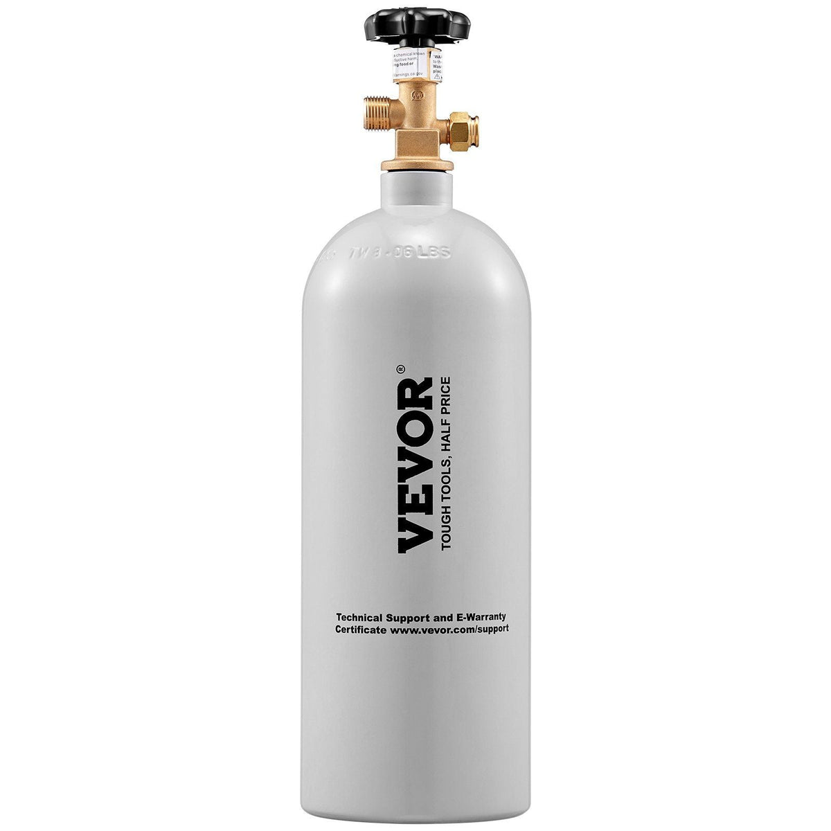 5 Lbs CO2 Tank Aluminum Gas Cylinder, Brand New CO2 Cylinder with Gray Spray Coating, CO2 Tank with CGA320 Valve, For Draft Soda Beer